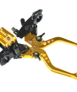 CNC Hebelset eloxiert gold inkl. Armaturen