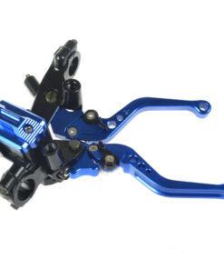 CNC Hebelset eloxiert blau inkl. Armaturen