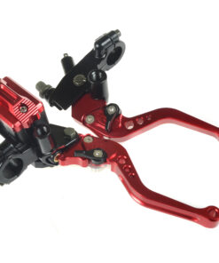 CNC Hebelset eloxiert rot inkl. Armaturen