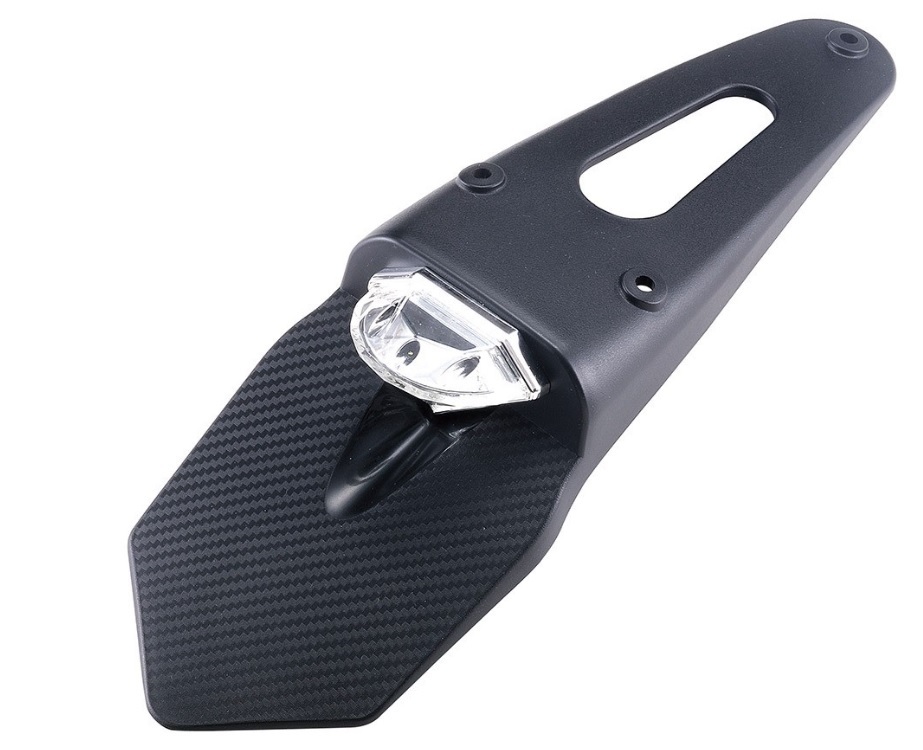 Taferlhalterung inkl. Kyklop-LED Rücklicht Carbon