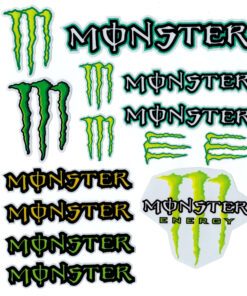 Monster Energy Stickerbogen grün 2