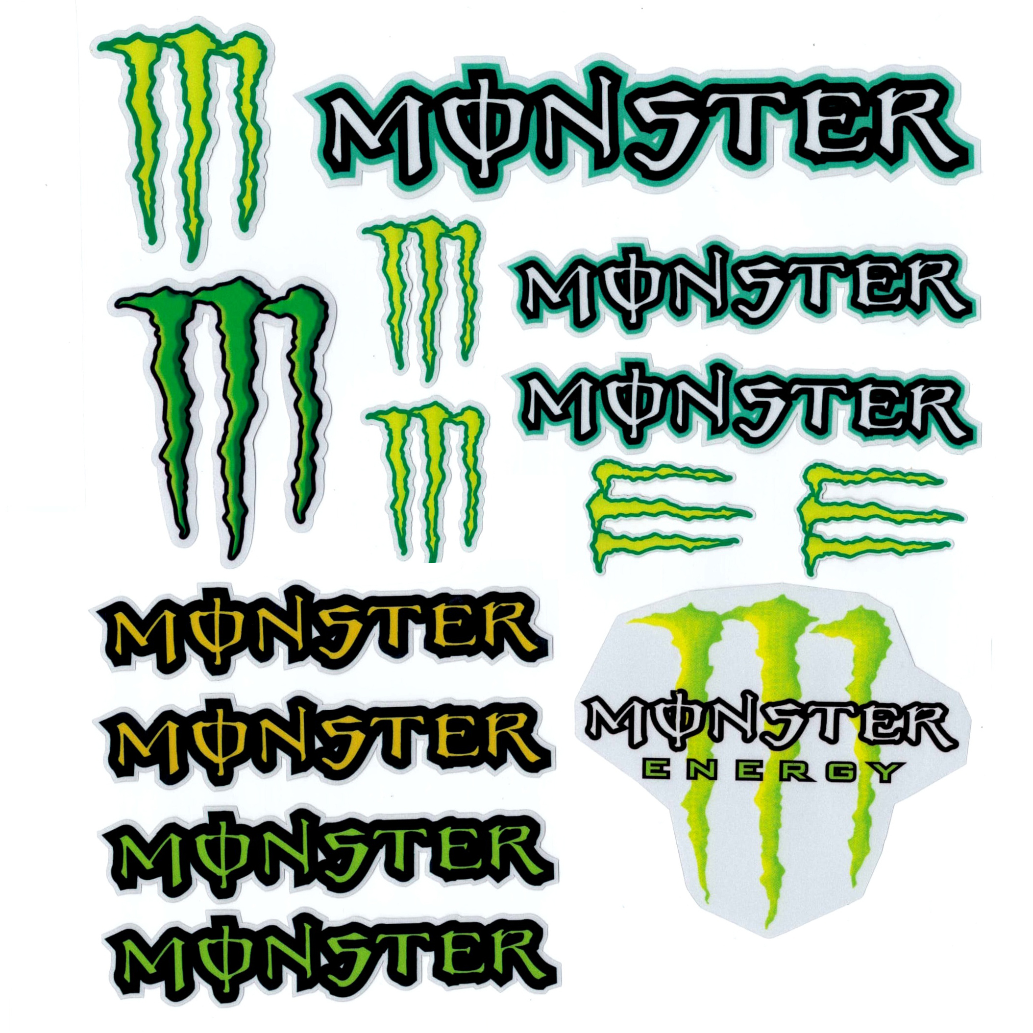 Monster Energy Stickerbogen grün 2