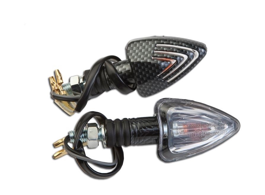 Racing-Blinker "Peak" Carbon mit E-Nmmer