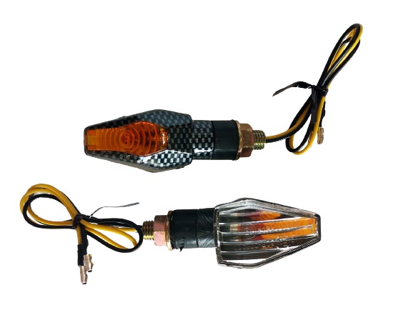 Racing Blinker "Force" Carbon mit Lampe und E-Nummer