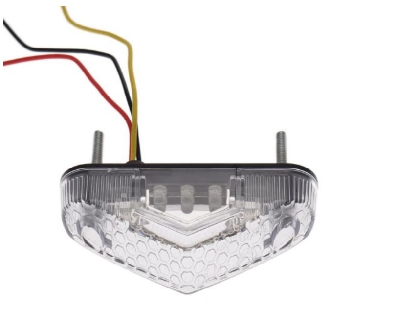 Mini LED-Rücklicht mit E-Nummer transparent